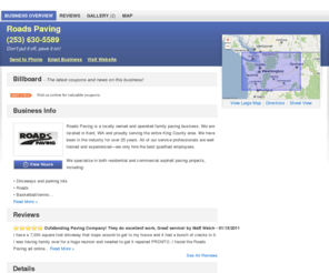roadspaving.net: Roads Paving | DexKnows.com™
Roads Paving. Find business information, reviews, maps, coupons, driving directions and more.