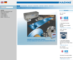 haehne.de: HAEHNE Elektronische Messgeräte GmbH : Bandzugmessung und Bahnzugregelung | Kraftmesstechnik für Zugkraft und Druckkraft | Verstärker und Regler für die Regelstrecke
Haehne Elektronische Messgeräte GmbH entwickelt, fertigt und vertreibt Kraftmesstechnik mit einem Schwerpunkt Bandzugmessung und Regelung sowie kundenspezifische Lösungen