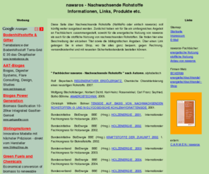 nawaros.de: nawaros - Nachwachsende Rohstoffe
ausfhrliche Informationen rund um das Thema nawaros - Nachwachsende Rohstoffe