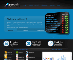 2leech.com: 2leech.com | The Internet's ONLY Unlimited Multi-Network Download Service
The Internet's ONLY Unlimited Multi-Network Download Service