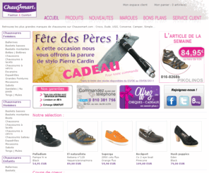 icandoit-chaussmart.net: CHAUSSMART, chaussures femmes, chaussures hommes, chaussures enfants
Toutes les marques de chaussures sur CHAUSSMART.com pour hommes, femmes et enfants : Crocs, Dude, Ugg, Mephisto, El Naturalista, Hush Puppies, Superga, Levis, Rockport, Base London, U Roads, Sperry...