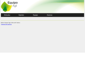 equipoagil.com: Inicio - Equipo Ãgil
Una comunidad de desarrolladores con interÃ©s en las prÃ¡cticas Ã¡giles.