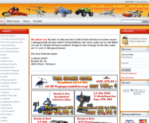 rc-fabrik.de: rc-fabrik Modellbau Online Shop
Rc-fabrik - In Unserem Online-Shop finden Sie ein umfangreiches Angebot an allen Arten funk ferngesteuerter Modelle.