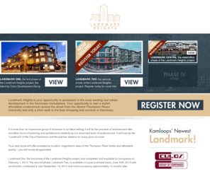 culoslandmarkheights.com: Landmark Heights - Kamloops' premier condominium development by the Culos Development Group
Landmark Heights is your opportunity to own a stylish, affordable condominium in Kamloops.