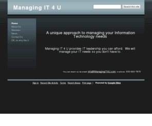 managingit4u.com: Managing IT 4 U
Managing IT 4U is a senior level IT consulting practice.