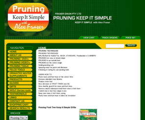 pruningkeepitsimple.com: Pruning - Keep it Simple
Pruning roses keep it simple and pruning fruit trees keep it simple, Documentary video's and DVD's on pruning with Alex Fraser.

A full range of Felco Secateurs and Saws for the home gardner, and Landscapers.

Wolf tools a full range of secateurs, saws, loppers, handles and extendable handles and cultivators for the home gardner.