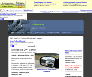 dui-minnesota.net: DWI Defense Home Page
DWI Defense in Minneapols by Minnesota lawyers and attorneys