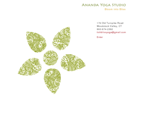anandasvaroopa.com: Welcome to Ananda Yoga Studio in Woodstock Valley, CT
Ananda Yoga Studio offers a wide range of public and private yoga classes.  Specializing in Svaroopa