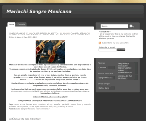 mariachismurcia.es: Mariachi Sangre Mexicana | Música mexicana en tus fiestas
Mariachi, rancheras, trío, boleros... música para toda ocasión. Fiestas, celebraciones, eventos, bodas, bauitzos, comuniones.