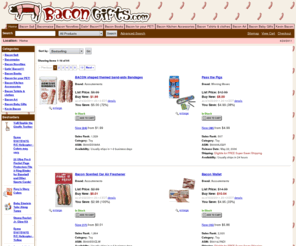 bacongifts.com: BaconGifts.com: Everything's Better with Bacon!: Life expectancy would grow by leaps and bounds if green vegetables smelled as good as bacon.
Nothing says ...well everything, like giving your loved one bacon. Browse our Bacon and Bacon Accessories