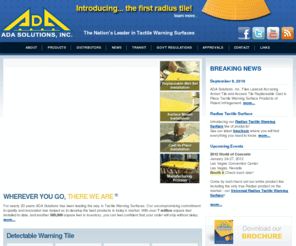 adawarning.com: ADA Solutions :: Manufacturers of Detectable Warning Systems
This page contains information for contractors and construction supply distributors looking for detectable warning surfaces