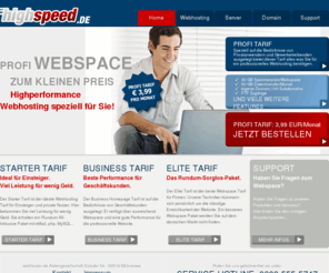intermiles.net: Webspace 30 GB + Domain nur 3,99 €/Monat
Webspace Provider HighSpeed.de bietet Webhosting - Webspace und Domain. Der Webspace Provider mit den fairen Preisen.