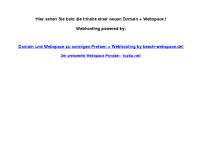 angelsjava.com: Webspace - Domain - Webhosting
Webspace und Domain zu sonnigen Preisen = Webhosting powered by beach-webspace.de und toptip.net