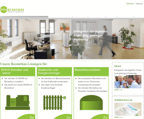 bmp-greengas.com: bmp greengas
Willkommen bei der bmp greengas
Deutschlands Handelsplattform für Biomethan
bmp greengas konzentriert sich auf Handel, Zertifizierung und Beratung im Biomethanmarkt und ist seit Ende 2006 im Biomethanhandel aktiv. Mit dem Aufbau einer unabhängigen Handelsplattform bündelt bmp greengas Biomethan