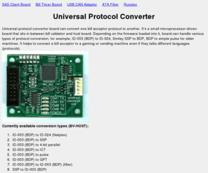 agaslots.com: Universal Protocol Converter
Converting different bill acceptor protocols