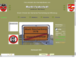markt-fuchsstadt.de: Fuchsstadt bei Wrzburg
Internetprsenz von Fuchsstadt bei Wrzburg, einem Gemeindeteil der Marktgemeinde Reichenberg in Unterfranken. Hier finden Sie Termine und Information ber Veranstaltungen, Firmen und Vereine.