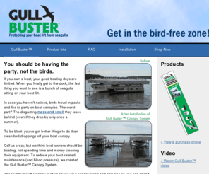 birdfreezone.com: Gull Buster: keeps birds off your boat-lift and canopy
gets rid of birds on your boat lift and canopy, system keeps seagulls away and boat equipment clean.