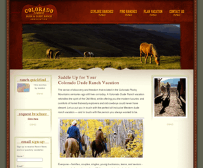ranchcolorado.net: Colorado Dude Ranch Association | Home
Colorado dude ranch vacations, where outdoor adventure meets comfort and luxury for the ulitmate experience. Saddle up for an all-inclusive dude ranch vacation today.