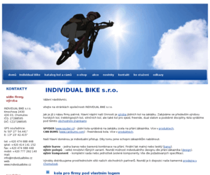 croxo.cz: www.INDIVIDUALBIKE.CZ - Zakázková výroba jízdních kol.
INDIVIDUAL BIKE s.r.o., zakázková výroba jízdních kol
