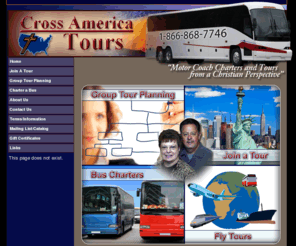 crossamericatours.com: Cross America Tours, LLC
Family owned and operated, Cross America Tours is a Christ-based business.  