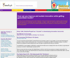 llumination.biz: SolutionPeople
SolutionPeople is dedicated to fostering creativity and innovation for businesses and individuals through self discovery, creative thinking, team building and environmental stimulation