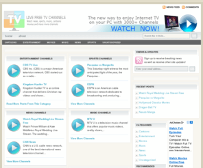 livefreetvchannels.com: Live Free TV Channels
The internet TV portal. Watch your favorite international online TV channels for free. Watch news, sports, entertainment and many more.