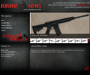 rhinoarms.com: Rhino Arms: Industrial Military Hardware including Weapons, Accessories, and Tactical Gear to Law Enforcement and the General Public.
Rhino Arms provides Industrial Military Hardware including Weapons, Accessories, and Tactical Gear to Law Enforcement and the General Public.