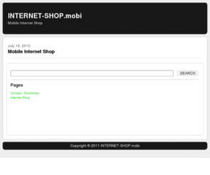 internet-shop.mobi: INTERNET-SHOP.mobi
Mobile Internet Shop