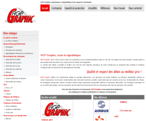 agpgraphic.com: AGP Graphic, impression numérique, signalétique tout support à Guérande.
Agp graphic réalise vos impressions grand format sur tout support : panneaux, bâches, banderoles, enseignes, totems, décoration des véhicules, vitrines, affiches à Guérande et Saint Nazaire (44).