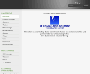 mail2move.com: IT-Consulting Schmitz
IT-Consulting Schmitz
Ihr Spezialist für Projekte im IT Umfeld