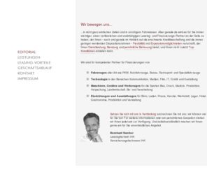 leasingagentur.net: LEASING AGENTUR SARCHER - Editorial
Bernhard Sarcher LEASING AGENTUR SARCHER
