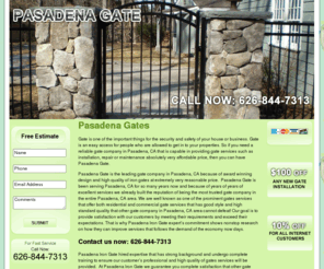 pasadenagate.com: Pasadena Gate | Pasadena Gate Repair | 626-844-7313
Pasadena Gate Call 626-844-7313.Pasadena Gate is the leading gate company in Pasadena, CA because of award winning design and high quality of iron gates at extremely very reasonable price. 