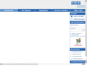 rds-bankenplattform.de: r/d/s Bankenplattform
Die r/d/s Schnitzler GmbH ist ein modernes Dienstleistungsunternehmen und betreibt im Geschäftsbereich Baufinanzierung eine Bankenplattform für Baufinanzierungsexperten, Finanzdienstleister und Fachleute aus der Immobilienbranche.