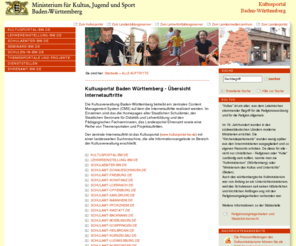 abitur2012-bw.info: ALLE AUFTRITTE
Zentrales CMS der Kultusverwaltung Baden-Württemberg: Übersicht aller Internetauftritte