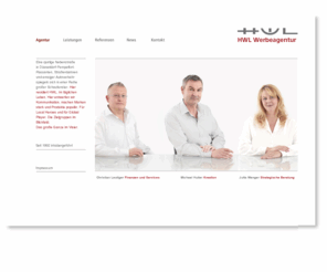 hwl-werbeagentur.com: :: HWL - Werbeagentur ::
HWL-Werbeagentur GmbH für Kommunkation und Design