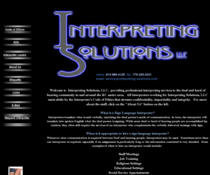 interpreting-solutions.com: Interpreting Solutions, Services for the Deaf and Hard of Hearing
sign language interpreting, interpreter, asl, deaf, deaf services, hard of hearing, kansas city, kansas, missouri, translation, sign language