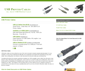 usbprintercables.net: USB Printer Cables
USB Printer Cables connect your printer with a computer