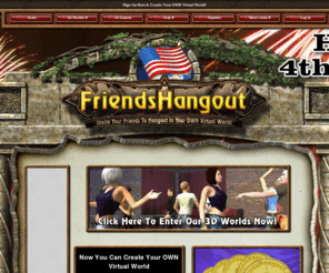 jctimage.com: Join Us At FriendsHangout.com
FriendsHangout is a 3D Virtual World Builder. Users can create their own, not just a room or home, but an entire planet! Chat, play games, create and much more...