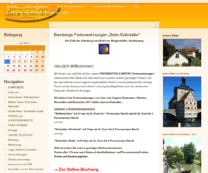 bamberg-ferienwohnungen.com: Bambergs Ferienwohnungen „Beim Schneider” | Beim Schneider
Ferienwohnung „Beim Schneider” in Wildensorg, Bamberg mit Parkplätzen, Garten und Kachelofen. Für Erkundungen im Weltkulturerbe Bamberg.