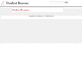 studentresume.info
