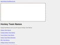 hockeyteamnames.com
